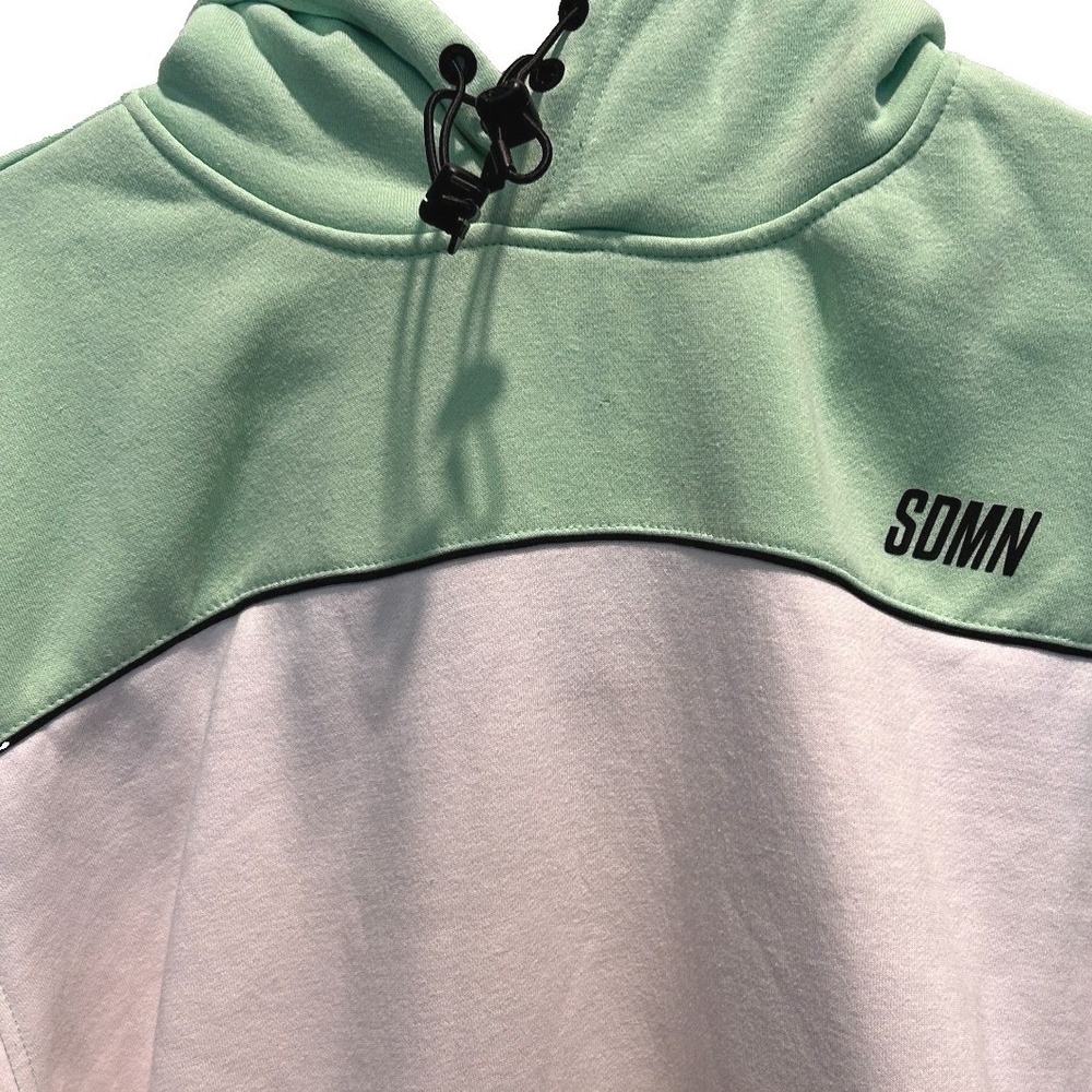 SDMN Sidemen Hoodie XXL Mens Mint Green White Colorblock Piping Sweatshirt